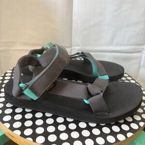 Teva Sandals Womens 7 Gray Original Universal Strap Slip On Waterproof Comfort